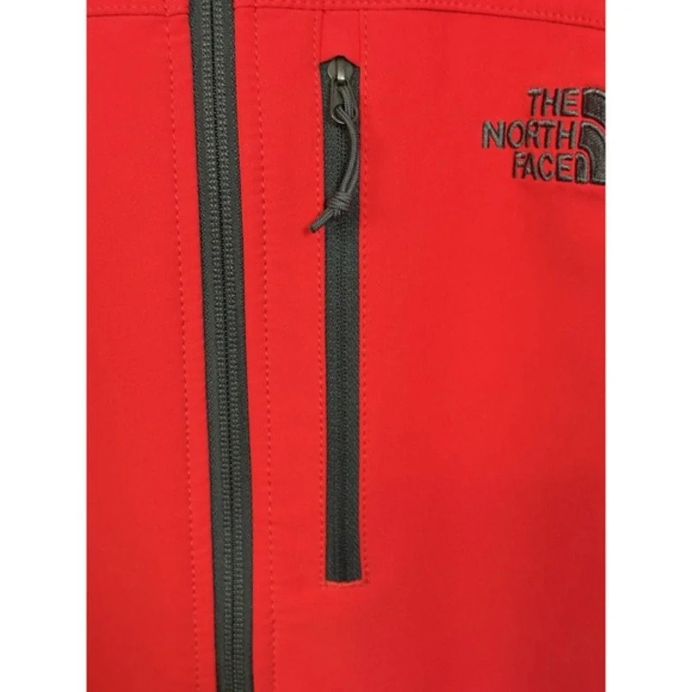 The North Face Mens XL Red Grey Soft Shell‎ Jacket Full Zip Outdoor Adventure
